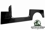 linkes Karosserieseitenteil mit Prägung, Mopar Lizenz, schwarz grundiert. Jeep CJ7 / Wrangler YJ (1976-1995)