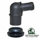 PCV Ventil Winkelstück 2,5 + 4,2 L Jeep CJ + Wrangler + Cherokee 81-90