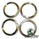 Synchro Repair Set, Blocking Rings 4 pieces T176 T177 Transmission Jeep CJ / SJ (80-86), all 4 Rings pictured.