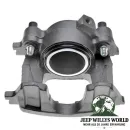 Raybestos Bremssattel Fahrerseite, vorne links. Jeep CJ5 CJ7 CJ8, Wrangler YJ, Cherokee XJ, Comanche MJ (1982-1989, auf Oberseite liegend von schräg vorne abgebildet.