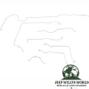 Classic Tube Bremsleitungssatz 7-teilig, Edelstahl vorgebogen, für breite Hinterachse & Bremskraftverstärker. Jeep CJ8 (1981-1985)