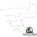 Classic Tube Bremsleitungssatz 7-teilig, Edelstahl vorgebogen, nur für Bremstrommeln passend. Jeep CJ5 (1974-1975)