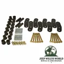 Blattfederschäkel Set Vorne + Hinten abschmierbar +3/4" Jeep Wrangler 87-95