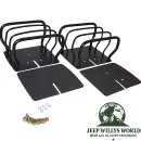 RT Off-Road Rückleuchtenschutzgitter Rückleuchtengitter Rückleuchte Heckleuchtenschutzgitter Lampenschutzgitter schwarz pulverbeschichtet​​​​​​​ Jeep CJ5 CJ7 CJ8 / Wrangler YJ TJ (1976-2006)