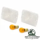 Blinkleuchten Paar vorne Weiss Jeep Wrangler 87-95