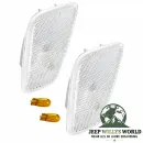 Blinkleuchten Paar seitlich vorne Weiss Jeep Wrangler 96-06