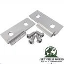 RT Off-Road Türscharniere Türhalteset unten Edelstahl hochglanzpoliert Jeep CJ5 CJ7 CJ8 / Wrangler YJ TJ (1976-2006)