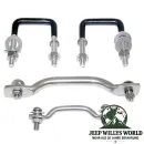 Motorhauben Auflagebügel Set Edelstahl Jeep CJ + Wrangler YJ 55-95