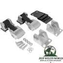 RT Off-Road Motorhaubenverschluss Haken Haubenhalter Haubenhaken TJ Optik Edelstahl hochglanzpoliert Jeep CJ5 CJ6 CJ7 CJ8 / Wrangler YJ (1599-1995)
