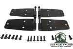 Türscharnier Set schwarz Edelstahl CJ + Wrangler YJ 76-93