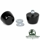 Daystar Motorhaubenauflagegummi Paar in schwarz Polyurethan Schwarz Jeep Wrangler YJ TJ JK (87-18)