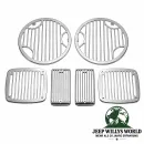 Rugged Ridge Lampenschutzgitter Edelstahl Set 6-teilig Edelstahl Jeep Wrangler TJ (1996-2006)