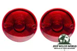Omix Rückleuchten Paar LED für Willys CJ2A CJ3A CJ3B, Jeep CJ5 CJ6 (1945-1975). Hochwertige Umrüstung. Vorderseite.