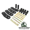 RT Off-Road Blattfeder Federschäkel Paar verstärkt abschmierbar hinten rechts und links + 3/4" Höherlegung Jeep CJ5 CJ7 CJ8 (1976-1986)