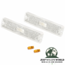 Blinkleuchte Seitenblinker Paar Weiß Jeep Wrangler 87-95
