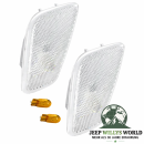 Blinkleuchten Paar seitlich vorne Weiss Jeep Wrangler 96-06