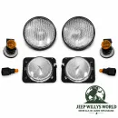 RT Off-Road Blinker Set 4-teilig weiss, seitlich + vorne  mit Glühlampen, Jeep Wrangler JK (07-18)