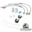 Bremsschläuch Flexschläuch Set Edelstahl bis 6" Jeep Wrangler + Cherokee + Grand Cherokee 84-06
