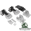 Motorhaubenverschluss Haken Set TJ Optik Edelstahl Jeep CJ + YJ 55-95
