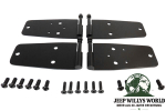 Türscharniere Set schwarz Edelstahl CJ + Wrangler YJ 76-93
