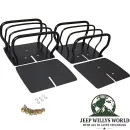 RT Off-Road Rückleuchtenschutzgitter schwarz pulverbeschichtet​​​​​​​ Jeep CJ, Wrangler YJ TJ (76-06) mit Montagematerial.