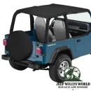 Bestop Strapless Safari Bikini Top Vinyl Black Denim Jeep Wrangler YJ (1992-1995)