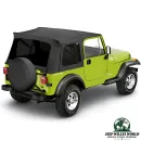Bestop Soft Supertop mit getönten Scheiben in schwarz (Black) Denim. Jeep CJ7, Wrangler YJ (1976-1995). Premium Vinyl-Verdeck