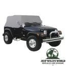 Trail Cab Cover Grey Jeep CJ7 (76-86), mounted.