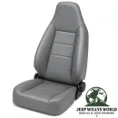 Bestop Komfort Sitz Trailmax II Sport vorne rechts oder links Charcoal Denim Jeep CJ5 CJ7 CJ8 & Wrangler YJ TJ (1976-2006).