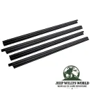 Türgummi Dichtungs Paar, 4-teiliges Abstreifer Set außen & innen, für feste Dreiecksfenster. Jeep CJ, Wrangler YJ 76-95.