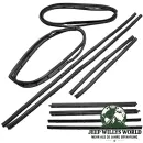 Fairchild Türdichtungen Komplett-Satz 10-teilig Türdichtgummi, Abstreifer, Fensterführung rechts und links. Jeep CJ7 CJ8, Wrangler YJ (1976-1995)