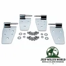 RT Off-Road Türscharnier Set Türhalteset Halb oder Vollstahltüren Edelstahl hochglanzpoliert Jeep Wrangler YJ TJ (1987-2006)